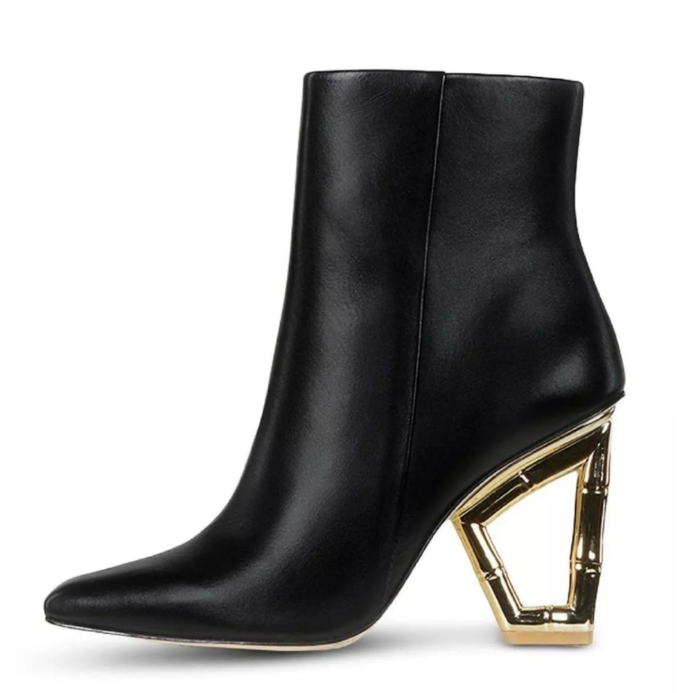 Cult Gaia 37 EU/ 7 US Valeska Bamboo Ankle Boot Black Dustbag Box MSRP $600